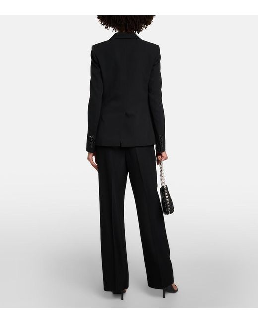 Stella McCartney Black Single-Breasted Wool Blend Blazer