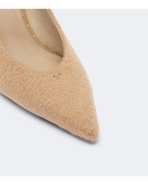 Max Mara Natural Suede-Lined Pumps