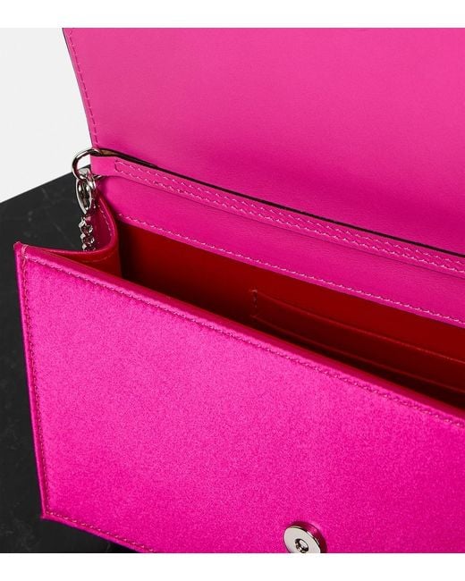 Christian Louboutin Pink Loubi54 Satin Shoulder Bag