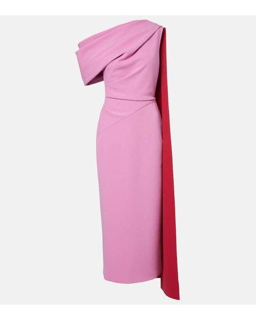 Abito Midi Maite Con Mantella di Roksanda in Pink