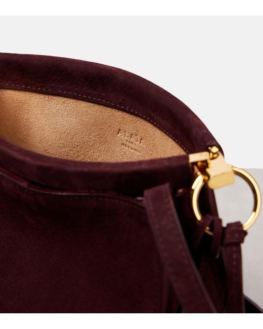 Alaïa Purple Le Click Small Leather Shoulder Bag