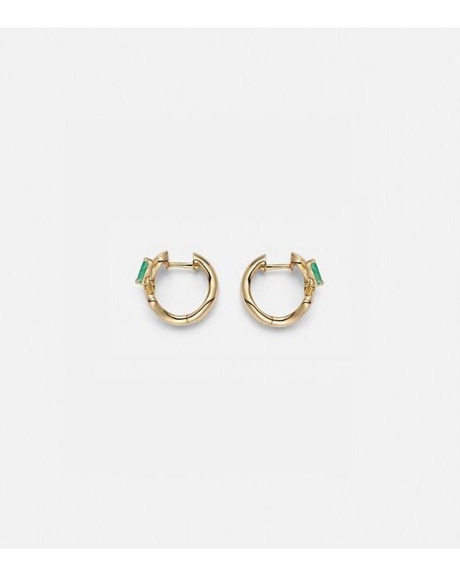 SHAY White 18Kt Earrings With Diamonds And Emeralds