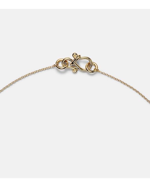 Sophie Bille Brahe White Initial 18Kt Necklace With Diamonds