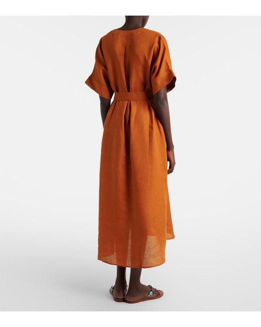 Caftan Bibi De Lino Eres de color Brown