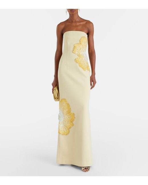 Rebecca Vallance Metallic Sequined Gown