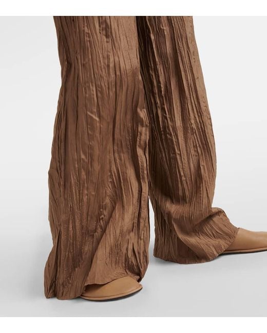 Joseph Brown Thoresby Silk Habotai Wide-leg Pants