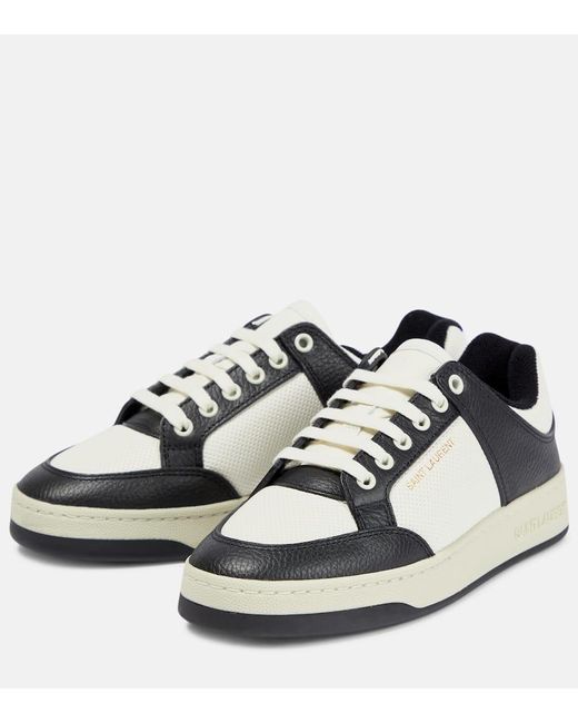 Baskets Sl/61 En Cuir Saint Laurent en coloris Black