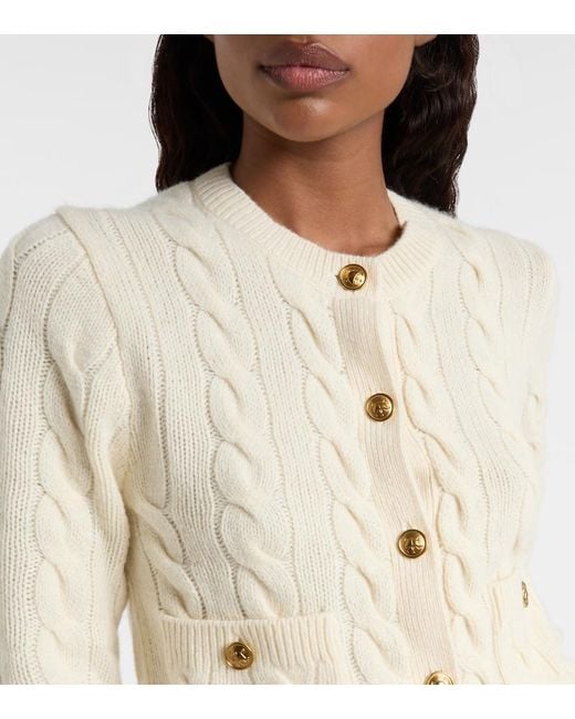 Polo Ralph Lauren Natural Cable-Knit Wool And Cashmere Cardigan
