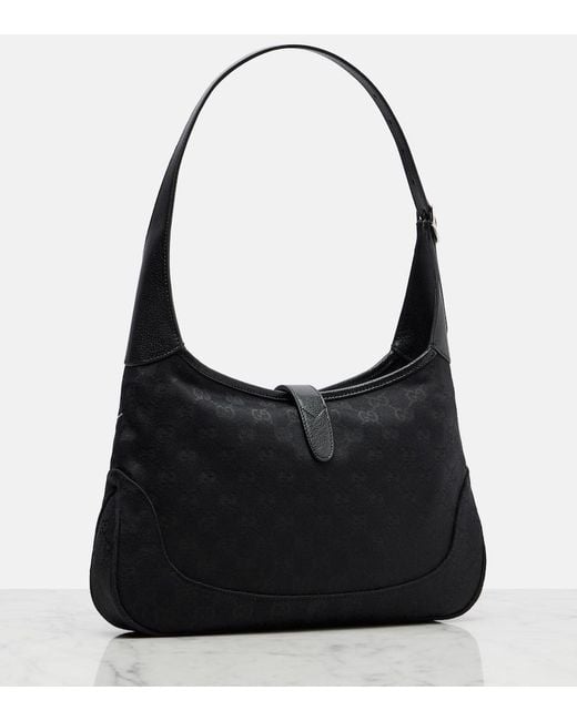Gucci Black Jackie 1961 Small Canvas Shoulder Bag