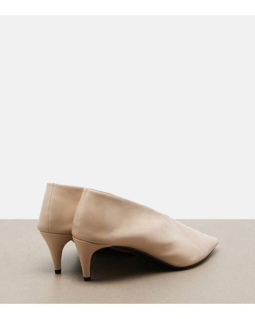 Khaite White Miriam Leather Pumps