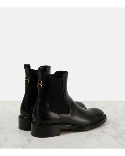 Chloé Black Marcie Leather Chelsea Boots
