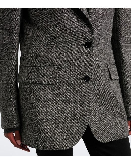 Dolce & Gabbana Gray Virgin Wool Tweed Blazer