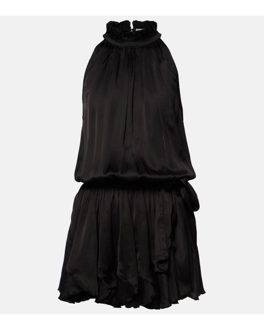 Robe Bianca en satin Poupette en coloris Black