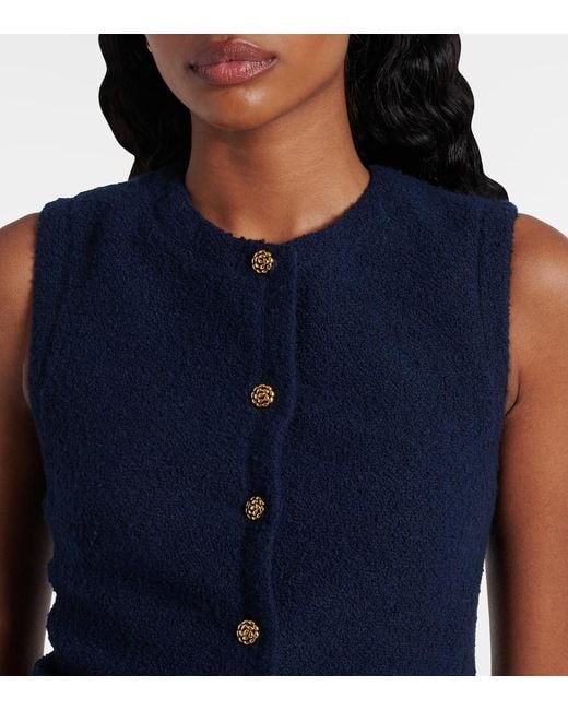 Loro Piana Blue Cashmere And Wool-Blend Vest