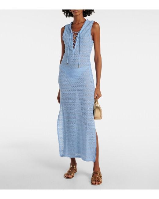 Melissa Odabash Blue Maddie Beach Dress