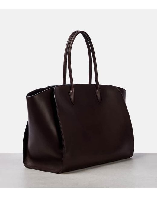 The Row Black Tote Marlo Large Aus Leder