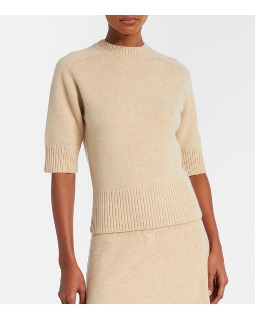 Extreme Cashmere Natural N°374 Lauren Cashmere-Blend Top