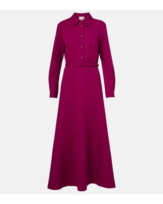 Roland Mouret Purple Hemdblusenkleid Aus Crepe