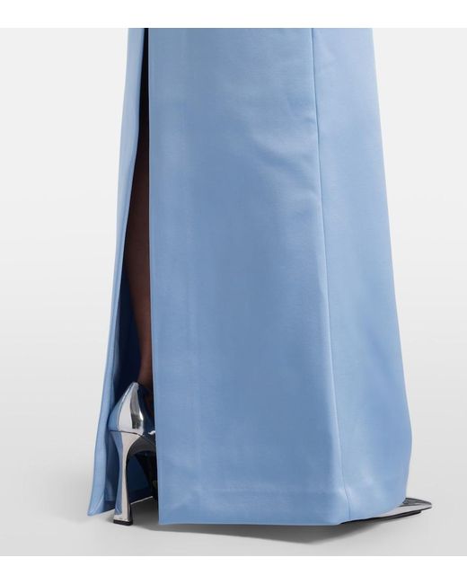 Rebecca Vallance Blue Kai Embellished Satin Bustier Gown