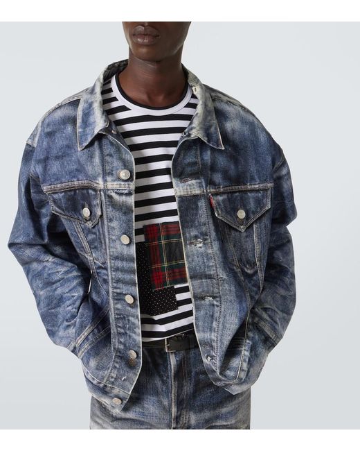 Junya Watanabe Blue X Levi's Printed Denim Jacket for men