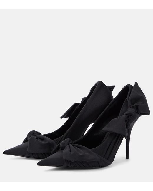 Balenciaga Black Knife Knot Bow-Detail Pumps