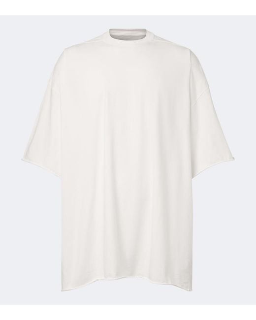 Rick Owens White Tommy Y Oversized Cotton Jersey T-Shirt for men
