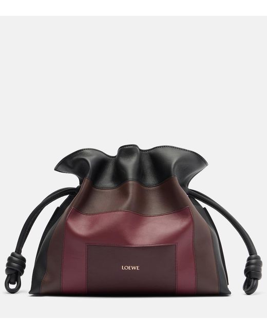 Loewe Brown Flamenco Medium Leather Clutch