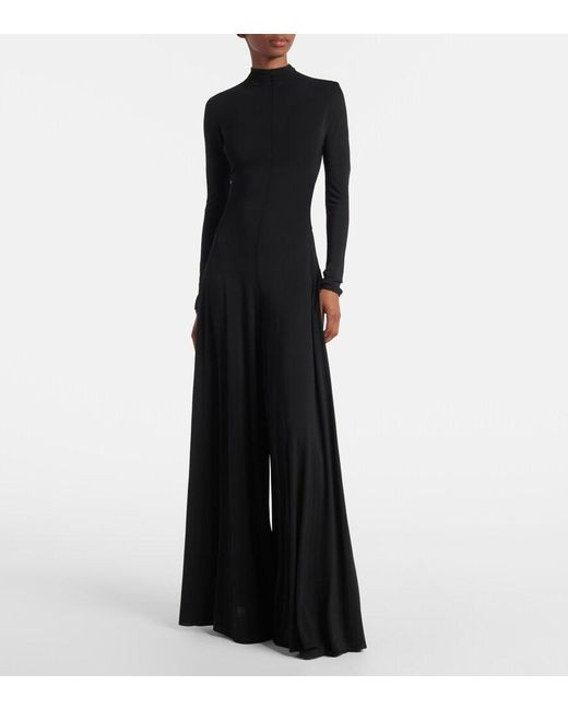 Alaïa Black Flared Jumpsuit
