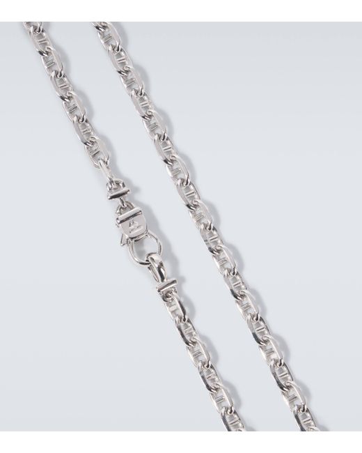 Tom Wood White Sterling Silver Chain Necklace for men