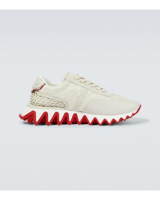 Christian Louboutin Metallic Loubishark Leather Sneakers for men