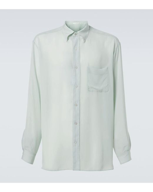 The Row White Bresson Cupro Shirt for men