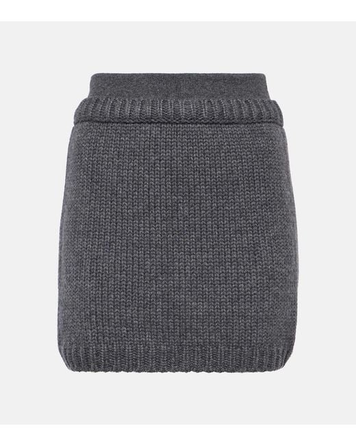 Lisa Yang Gray Lovi Cashmere Miniskirt
