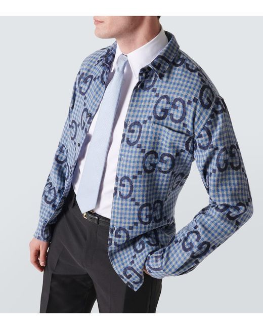 Gucci Krawatte aus Seiden-Jacquard in Blue für Herren