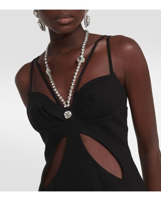 Area Black Verziertes Minikleid