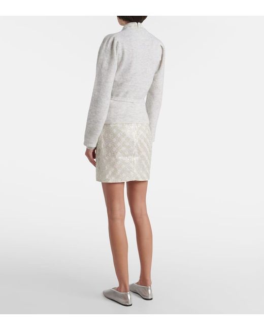 ROTATE BIRGER CHRISTENSEN White Wool And Alpaca-Blend Sweater