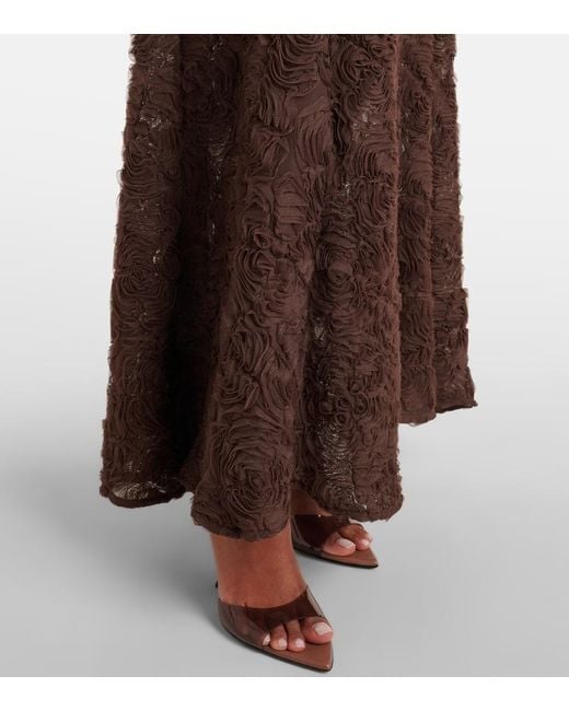 ROTATE BIRGER CHRISTENSEN Brown Maxikleid Aus Crepe