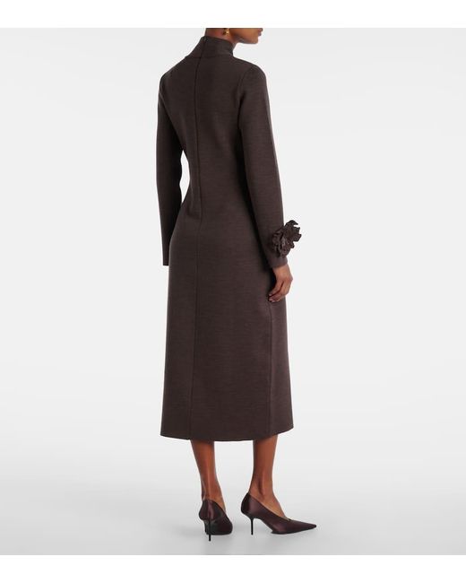 Abito Midi di Oscar de la Renta in Brown