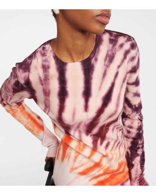 Gabriela Hearst Pink Jameson Tie-Dye Wool And Cashmere Sweater