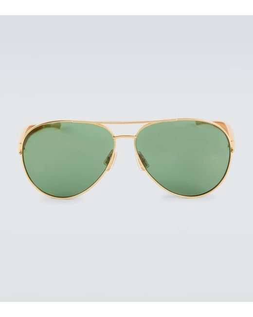 Lunettes De Soleil Sardine Aviateur Bottega Veneta pour homme en coloris Green