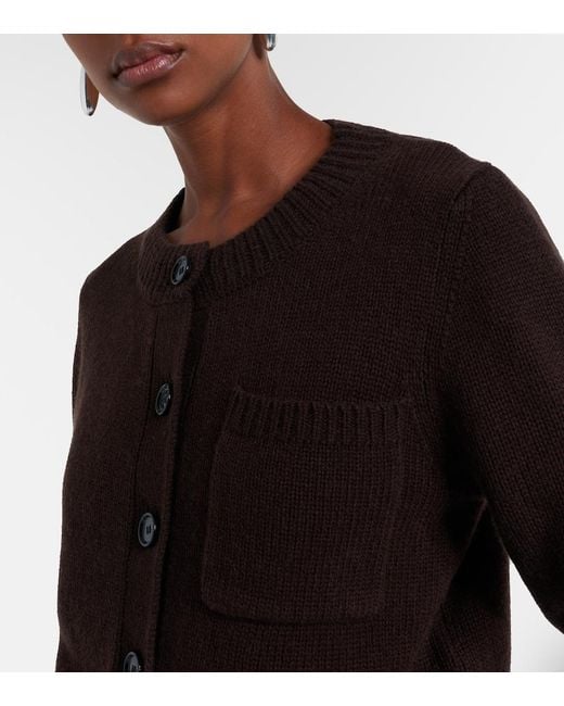 Jardin Des Orangers Brown Wool And Cashmere Cardigan