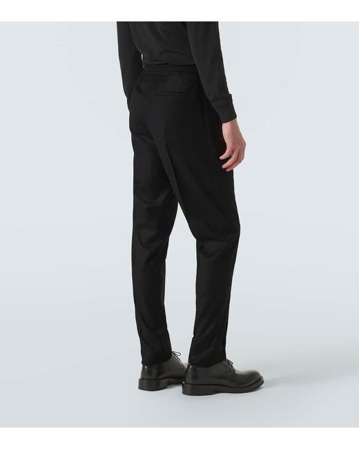 Pantaloni slim in lana e cashmere di Lardini in Black da Uomo
