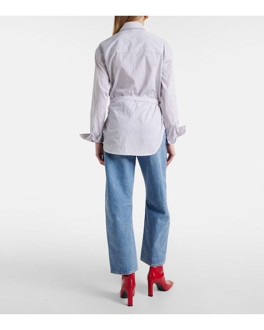 Citizens of Humanity Blue Miro High-Rise Cropped Barrel-Leg Jeans