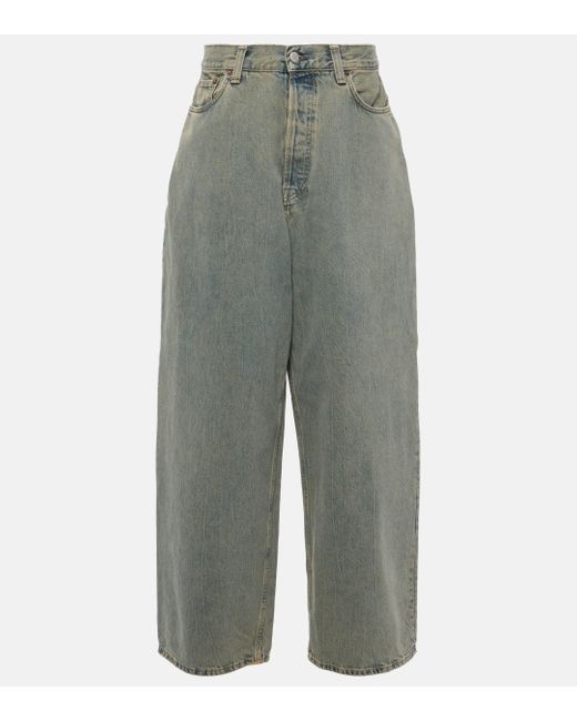 Acne Gray Delta Mid-rise Wide-leg Jeans