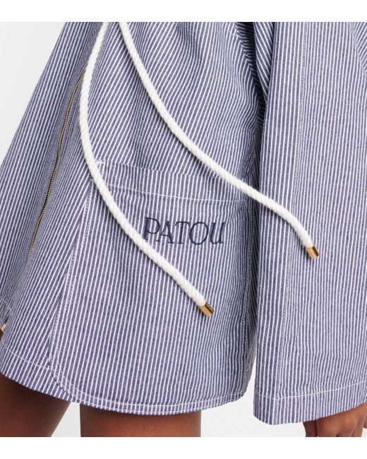 Patou Blue Striped Cotton Jacket