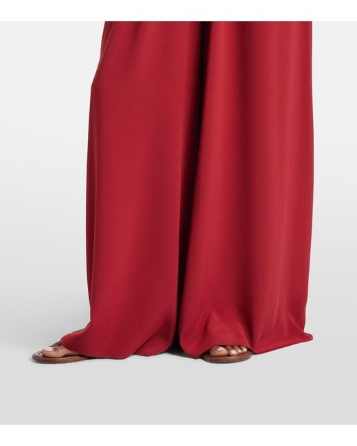 Max Mara Red Alamaro Halterneck Jumpsuit
