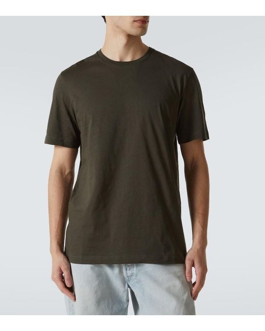 The Row Green Luke Cotton Jersey T-Shirt for men