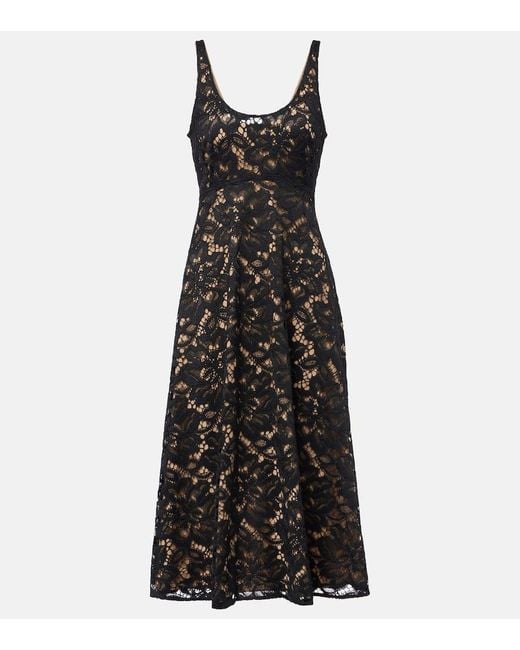 Dorothee Schumacher Black Lacy Dream Lace Midi Dress