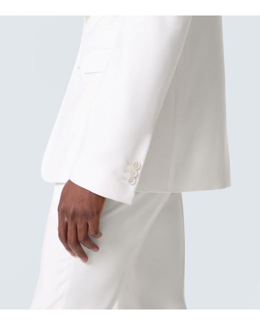 Givenchy White Wool And Mohair Suit Jacket for men