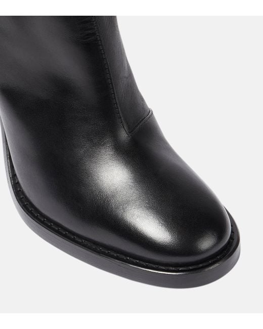 Ann Demeulemeester Black Uta Leather Knee-high Boots