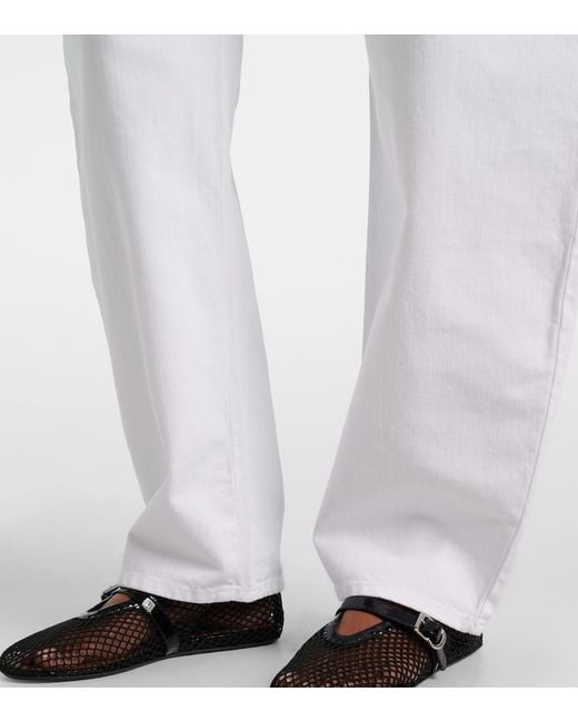 Alaïa White Barrel-Leg Jeans